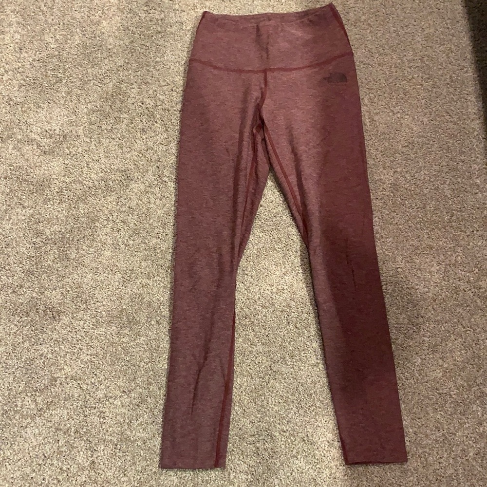 North face burgundy leggings